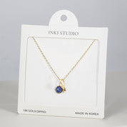 18K Gold Dipped Dive-In-Blue Lapis Duo Necklace