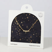 18K Gold Dipped Color CZ Glow Trio Necklace