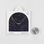 18K Gold Dipped Color CZ Glow Trio Necklace