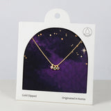 18K Gold Dipped Color CZ Tiny Trio Necklace