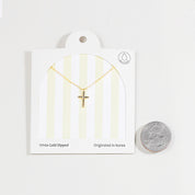18K Gold Dipped Colorful CZ Holy Candy Cross Necklace