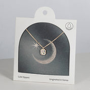 18K Gold Dipped Colorful CZ Cosmic Canyon Necklace