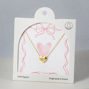 18K Gold Dipped Pav? CZ Hearts to Hearts Necklace