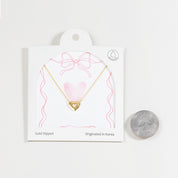 18K Gold Dipped Pav? CZ Hearts to Hearts Necklace
