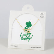 18K Gold Dipped Interlocking Double Luck Necklace