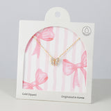 18K Gold Dipped Interlocking Double Luck Necklace