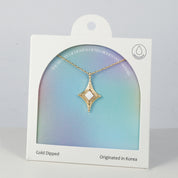 18 Gold Dipped Opal Starlit Bezel Necklace