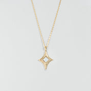 18 Gold Dipped Opal Starlit Bezel Necklace