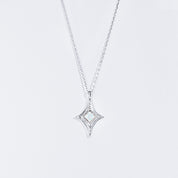 18 Gold Dipped Opal Starlit Bezel Necklace