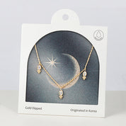 18K Gold Dipped CZ Tiny Wishes Charm Necklace