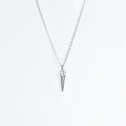 18 Gold Dipped CZ Modern Edge Necklace