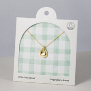 18K Gold Dipped Organic Fluid Pebble Necklace