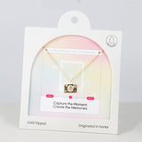 18 Gold Dipped CZ Snapshot Memories Necklace