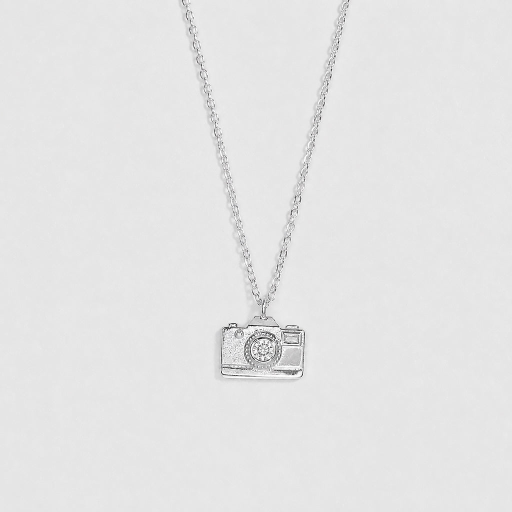 18 Gold Dipped CZ Snapshot Memories Necklace