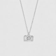 18 Gold Dipped CZ Snapshot Memories Necklace