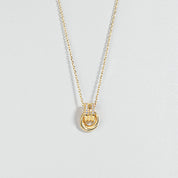 18K Gold Dipped CZ Interlocking Circles Necklace