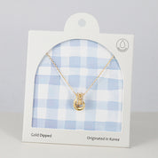 18K Gold Dipped CZ Interlocking Circles Necklace
