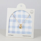 18K Gold Dipped CZ Interlocking Circles Necklace