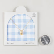 18K Gold Dipped CZ Interlocking Circles Necklace