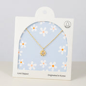 18K Gold Dipped CZ Golden Daisy Necklace