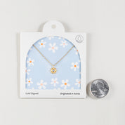 18K Gold Dipped CZ Golden Daisy Necklace