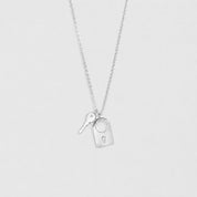 18K Gold Dipped Double Charm Key to My Heart Necklace