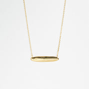 18 Gold Dipped Organic Whisper Bar Necklace
