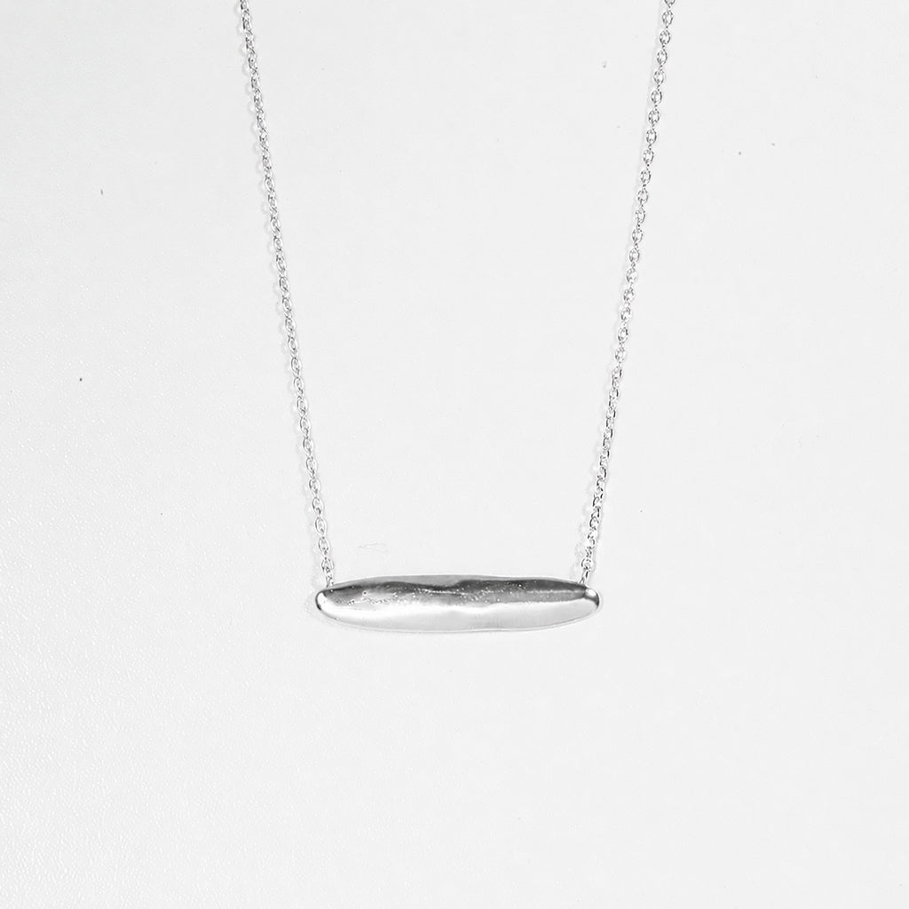 18 Gold Dipped Organic Whisper Bar Necklace