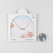 18K Gold Dipped Pearl CZ Ocean Treasure Charm Necklace