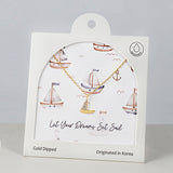 18K Gold Dipped CZ Sail Into Sunset Necklace
