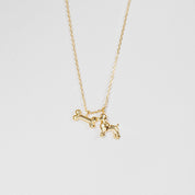 18 Gold Dipped Double Charm Puppy Play Date Necklace
