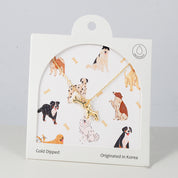 18 Gold Dipped Double Charm Puppy Play Date Necklace