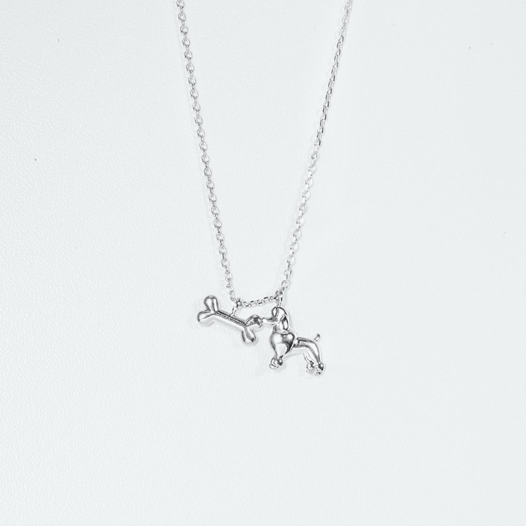18 Gold Dipped Double Charm Puppy Play Date Necklace