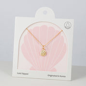 18K Gold Dipped Coin Shining Shell Necklace