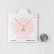 18K Gold Dipped Coin Shining Shell Necklace