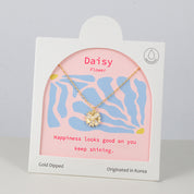 18K Gold Dipped CZ Urban Daisy Necklace