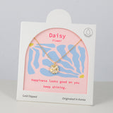 18K Gold Dipped CZ Urban Daisy Necklace