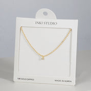 18K Gold Dipped Shining Grace CZ Necklace
