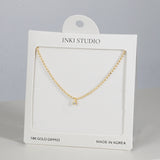 18K Gold Dipped Shining Grace CZ Necklace