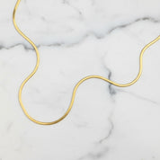 18K Gold Dipped Silky Snake Contour Chain Necklace