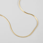 18K Gold Dipped Silky Snake Contour Chain Necklace