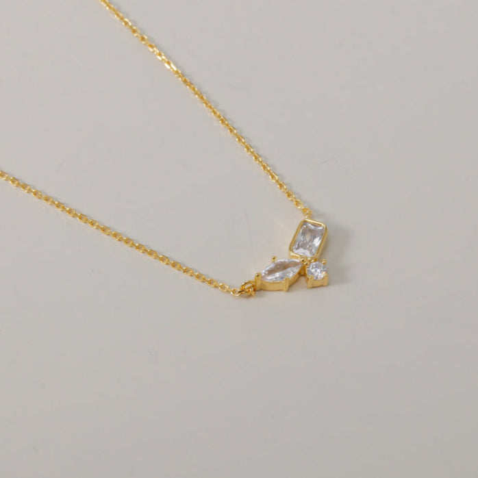 Modern Muse Necklace - 18K Gold Dipped, White Gold Dipped