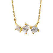 Radiance Trio Necklace - 18K Gold Dipped, White Gold Dipped