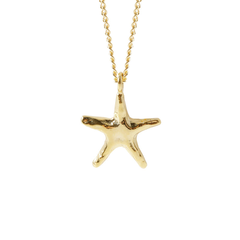 Starlit Sea Starfish Necklace - 18K Gold Dipped, White Gold Dipped
