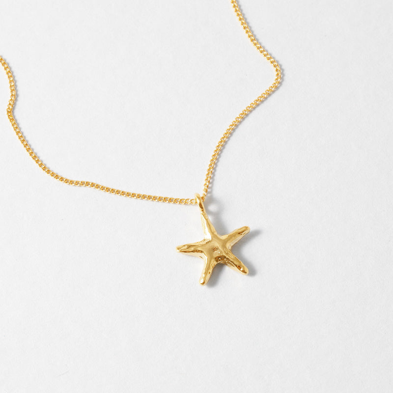 Starlit Sea Starfish Necklace - 18K Gold Dipped, White Gold Dipped
