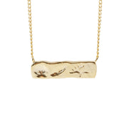 Ocean Relic Bar Necklace - 18K Gold Dipped, White Gold Dipped