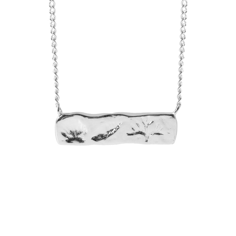Ocean Relic Bar Necklace - 18K Gold Dipped, White Gold Dipped