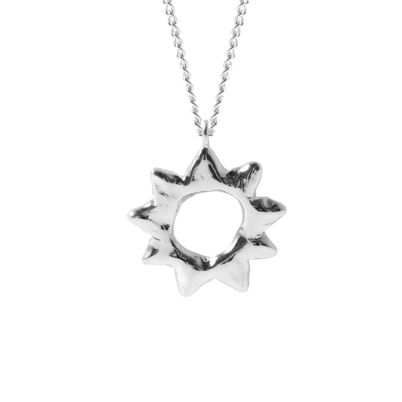 Radiant Sunburst Pendant Necklace - 18K Gold Dipped, White Gold Dipped