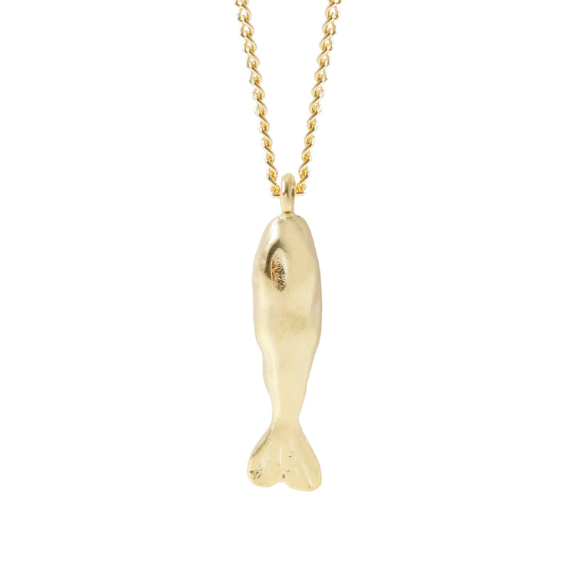 Golden Tide Fish Pendant Necklace - 18K Gold Dipped, White Gold Dipped