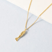 Golden Tide Fish Pendant Necklace - 18K Gold Dipped, White Gold Dipped
